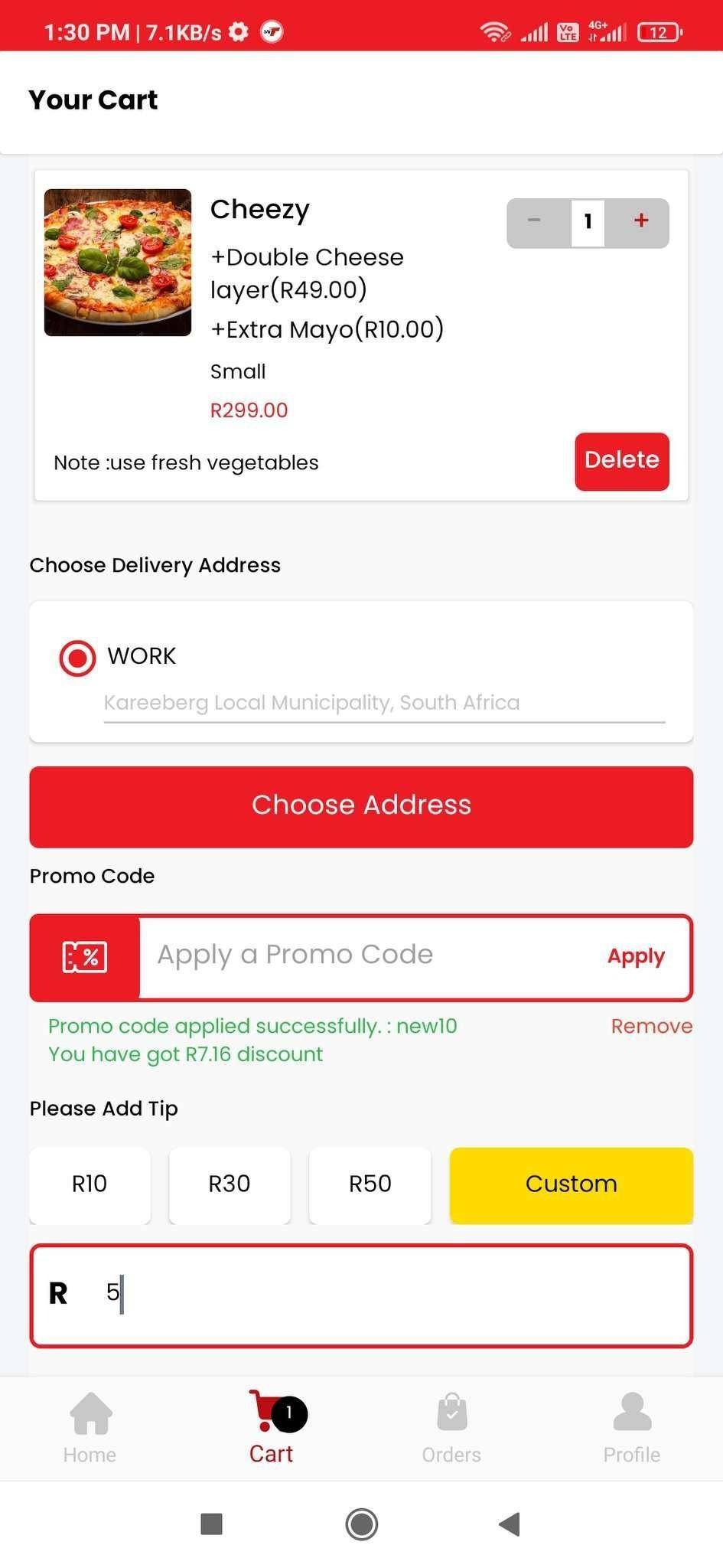 Mr T Food Delivery app