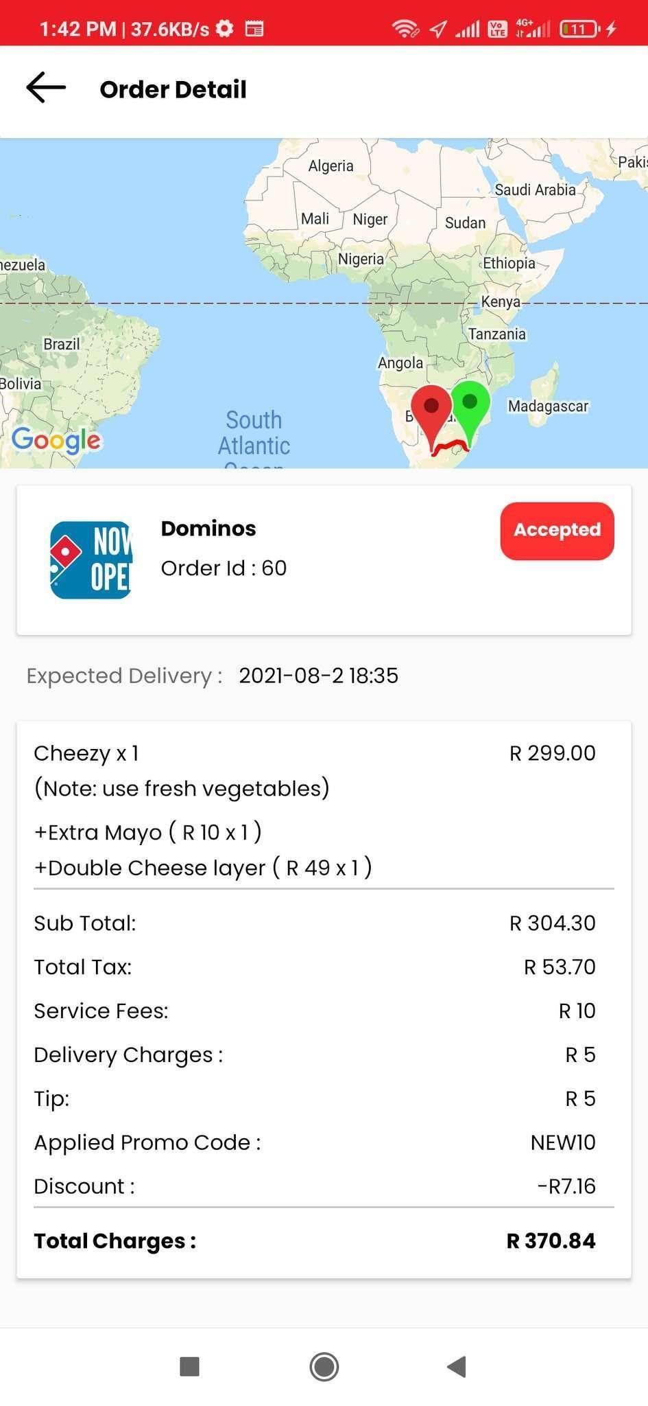 Mr T Food Delivery app