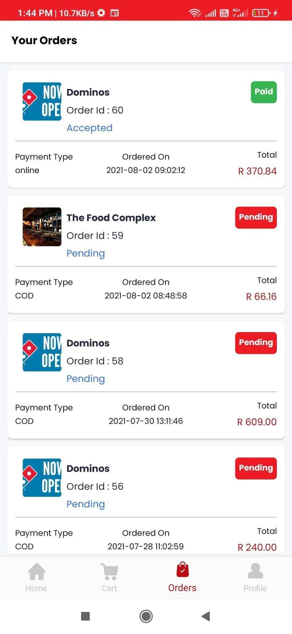 Mr T Food Delivery app