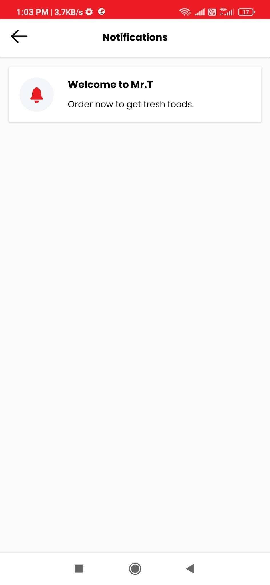 Mr T Food Delivery app