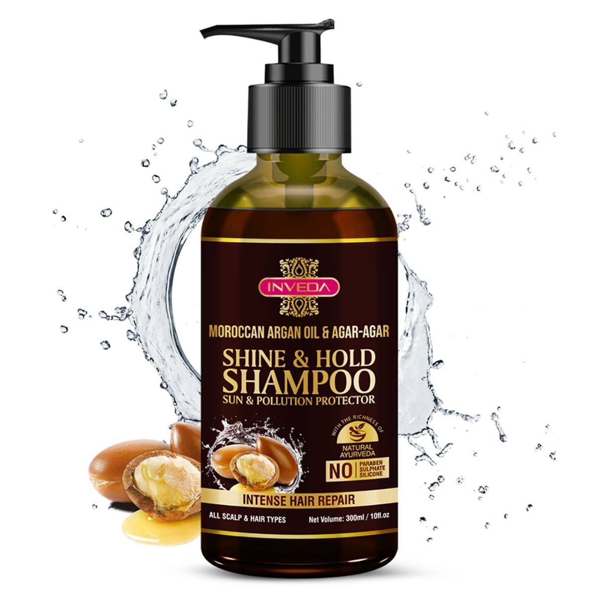 Shine & Hold Shampoo – Moroccon Argan Oil & Agar Agar | Sun & Pollution Protector