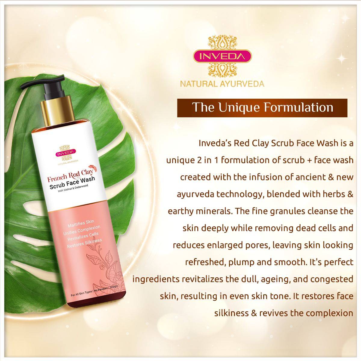  French Red Clay 2 in 1 Scrub Face Wash